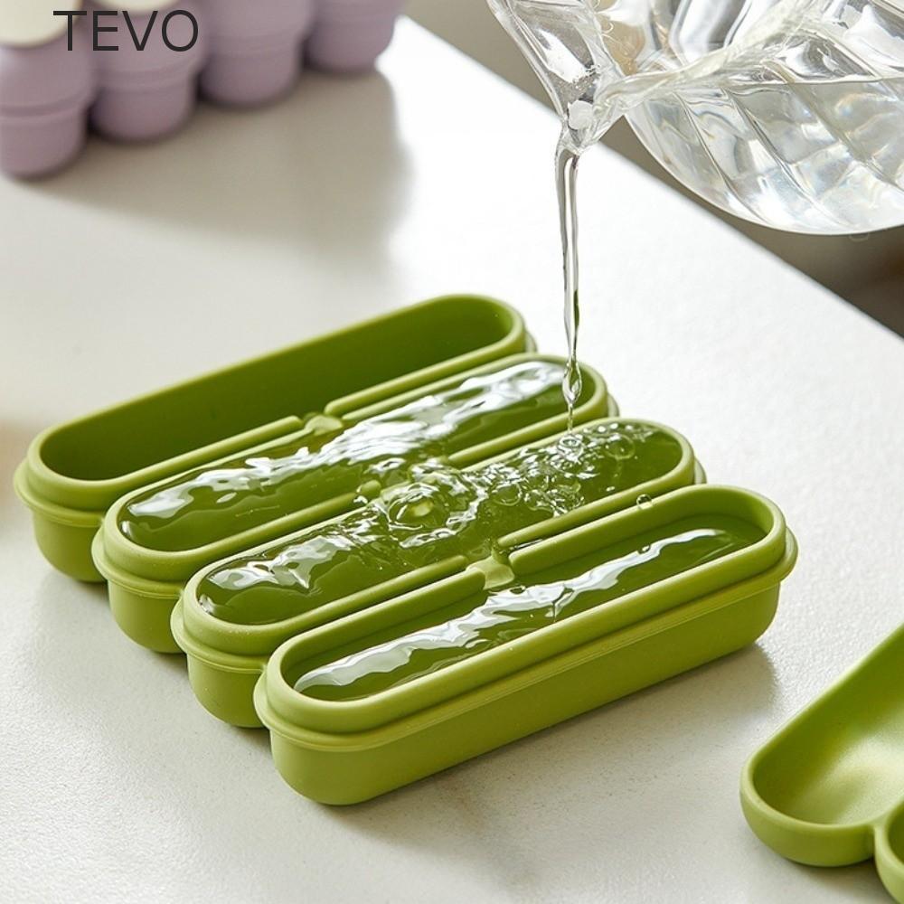 Molde Longo De Bloco De Gelo TEVO , Faça Você Mesmo Com Capa De Bebida Gelada , De Silicone Para Picolé De Qualidade Ali