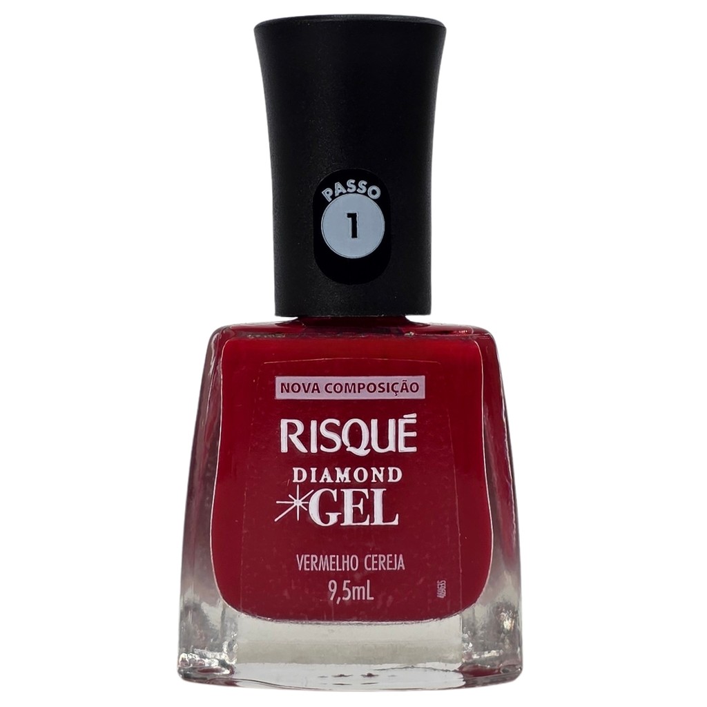 Esmalte Vermelho Cereja Diamond Gel Risque 9,5ml