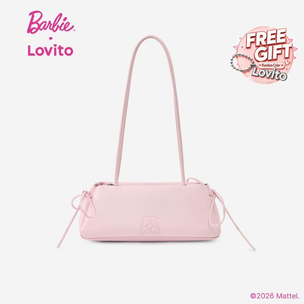 Barbie™ X Lovito Elegante Bolsa Tote Alça Superior Nó Corderosa para Mulheres LBL2AD010