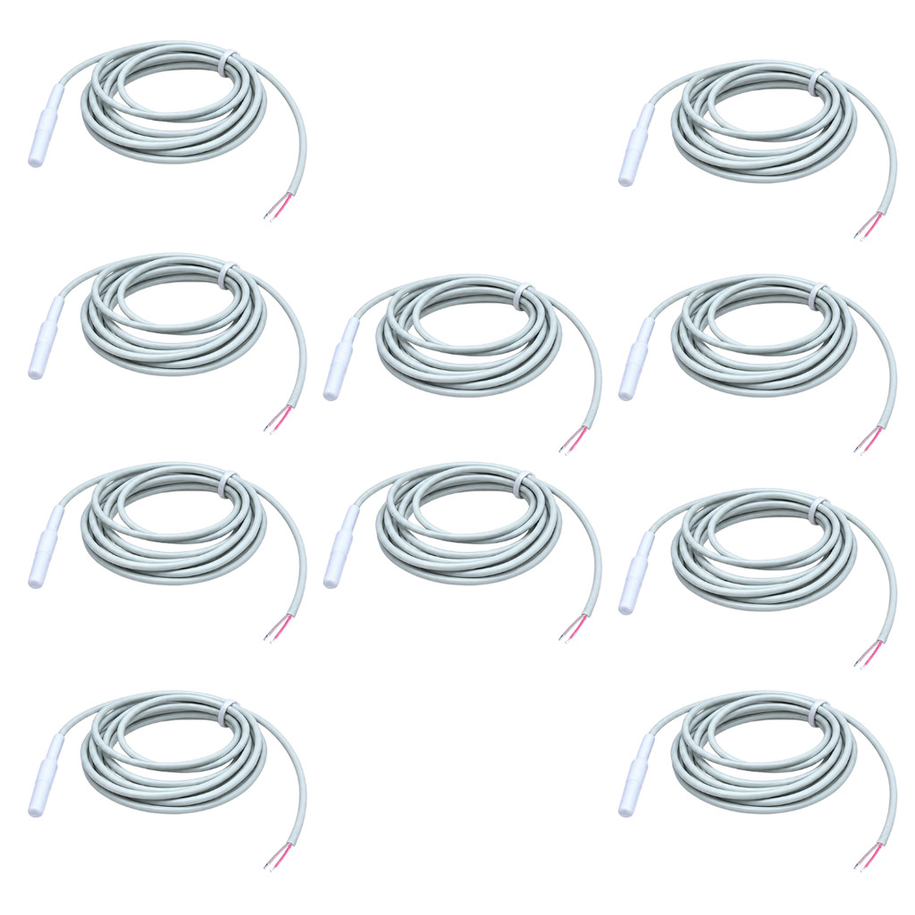 Kit 10 Sensor Termistor NTC SB70 Branco 2m Full Gauge