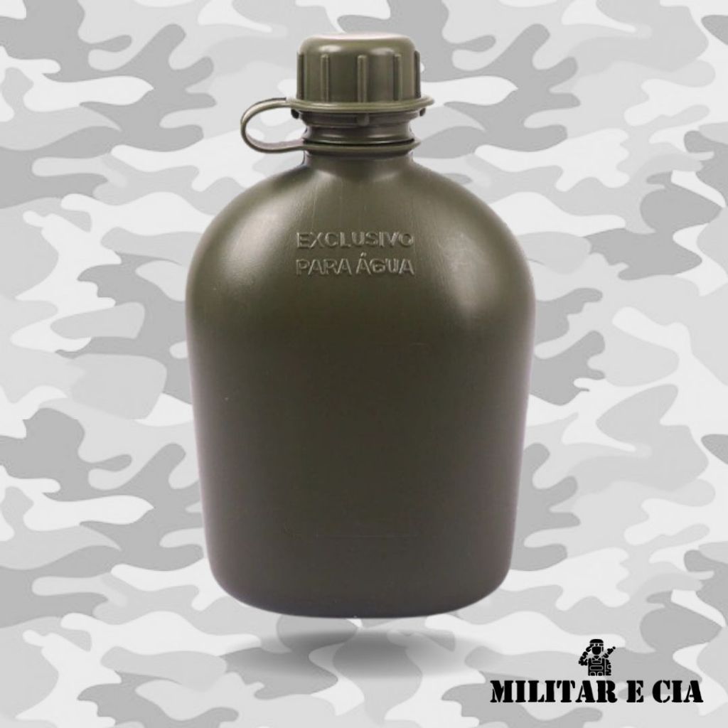 Cantil Militar Camping Verde Olivia 1 Litro Garrafa De Água