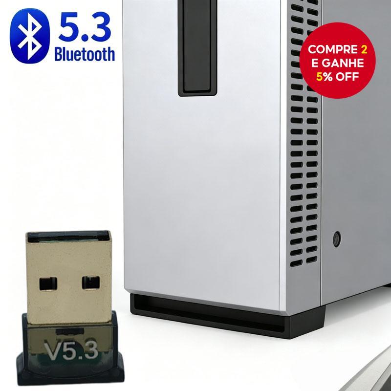 Adaptador USB Bluetooth 5.3 Receptor de Áudio Sem Fio para PC, Laptop, Tablet e Celular