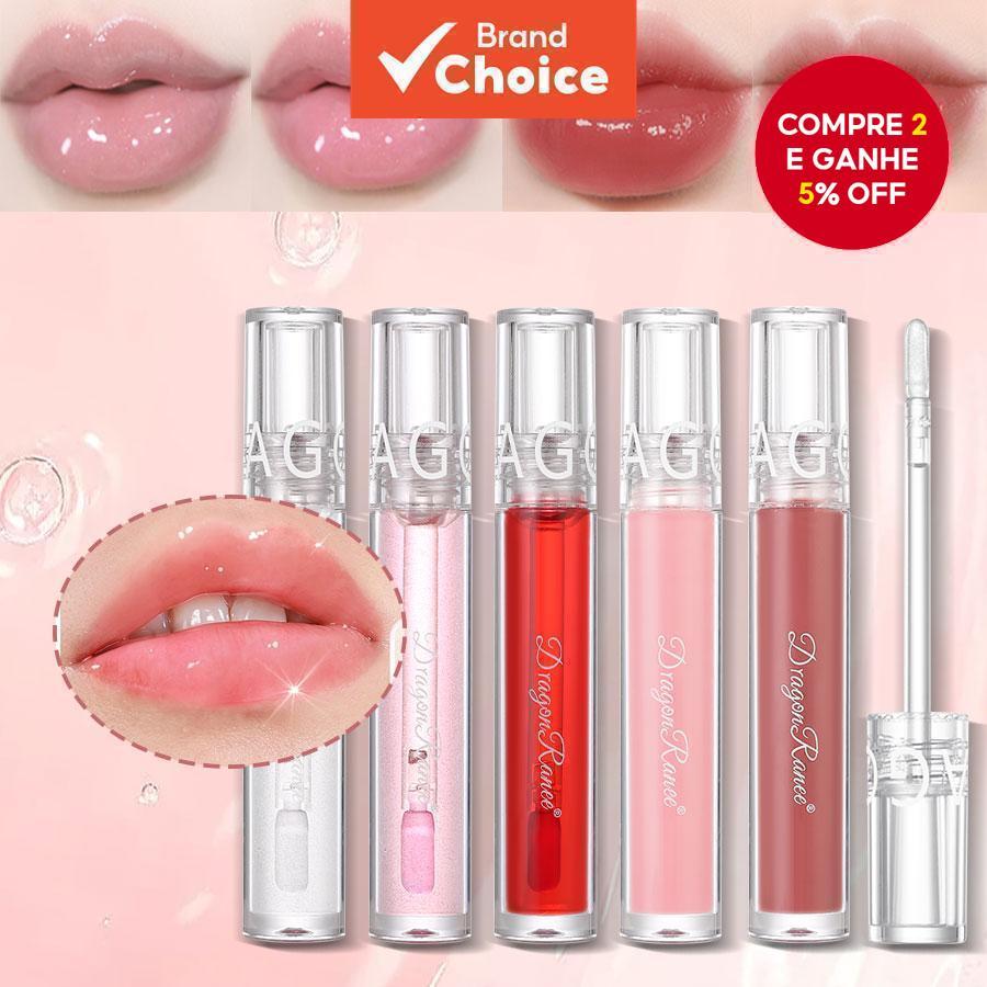 Lip Glaze Espelho Água Luz Vidro Gloss Estudante Feminino Cinto Fino Glitter Transparente Dodging