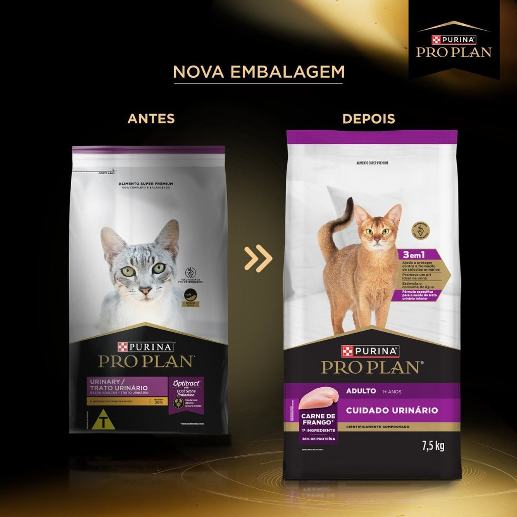 Ração Pro Plan Frango Urinary Gatos Adultos 7,5kg Purina — imagem 2 de 2