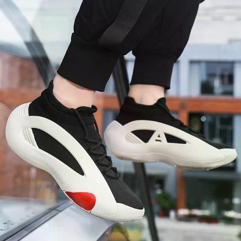 Meias elásticas papai sapatos originais sapatos esportivos masculinos sapatos sociais casuais All-Match tênis de basquet