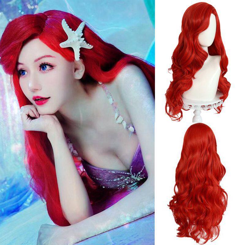 Crochet braids cacheado afro Cabelo afro cacheado sintético Aplique cache afro orgânico A pequena sereia Ariel cos peruc