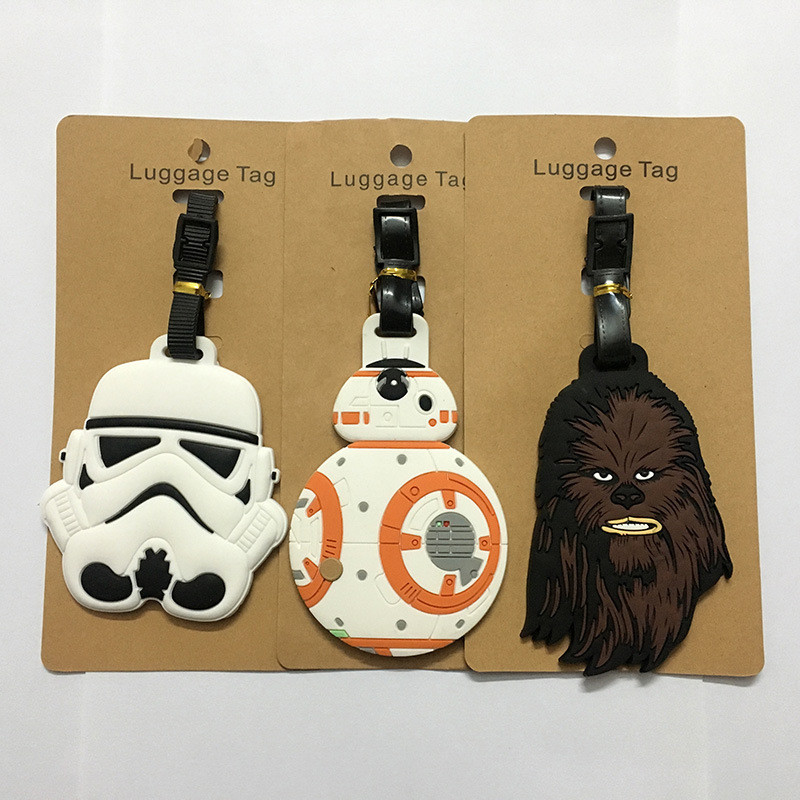 Star Wars Black Wars Soldado Branco Etiqueta de Bagagem Mala Registro Identificação de Consignação Etiqueta Pequena Etiq