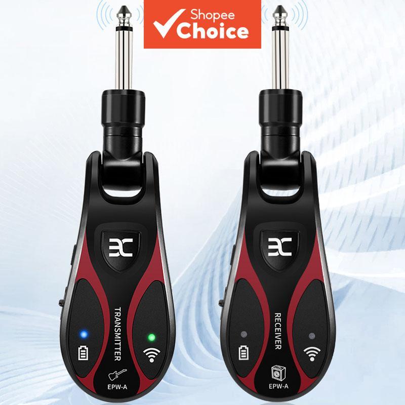 Sistema sem fio para guitarra ENO EPW-A, plug de 6,35 mm UHF para amplificador de guitarra, transmissor e receptor de