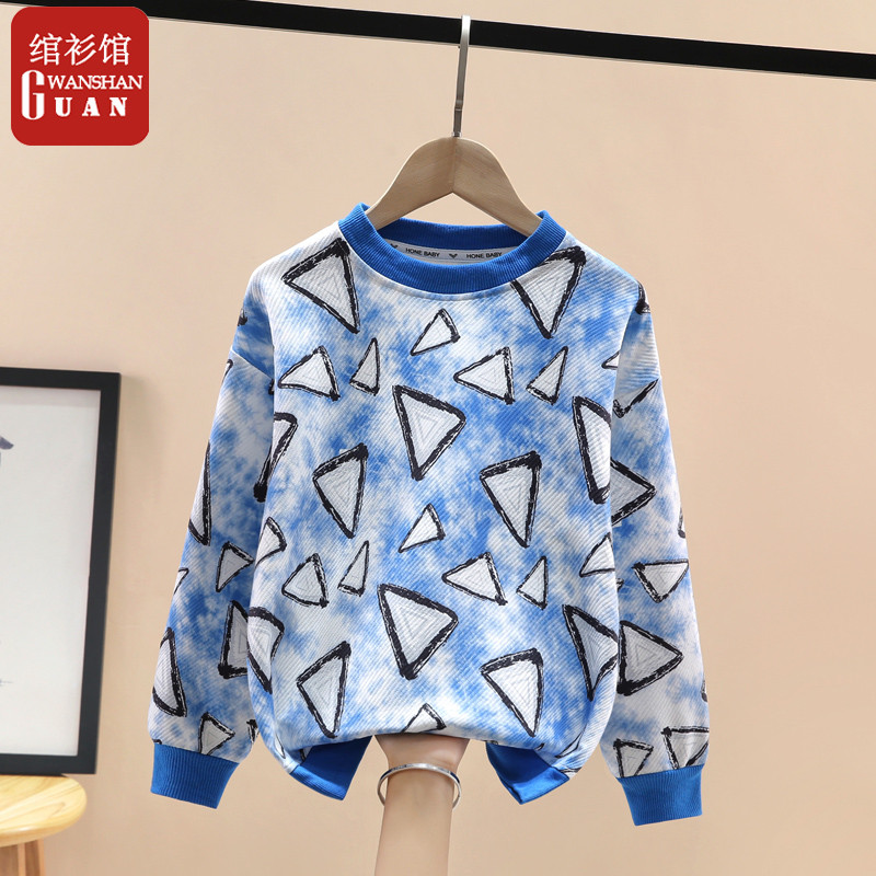Moletom para meninos primavera outono 2026 novo estilo infantil primavera estilo ocidental camiseta de manga comprida pa