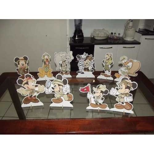 Mickey Safari Kit De Decoração De Festa 10 Display Mdf