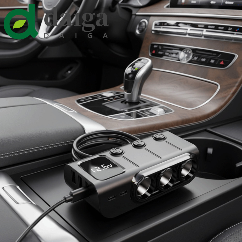 Adaptador De Carregador De Carro DAIGA , Inversor Com Múltiplas Portas USB Duplas , Rápido , Divisor De Tomada De 3 Vias