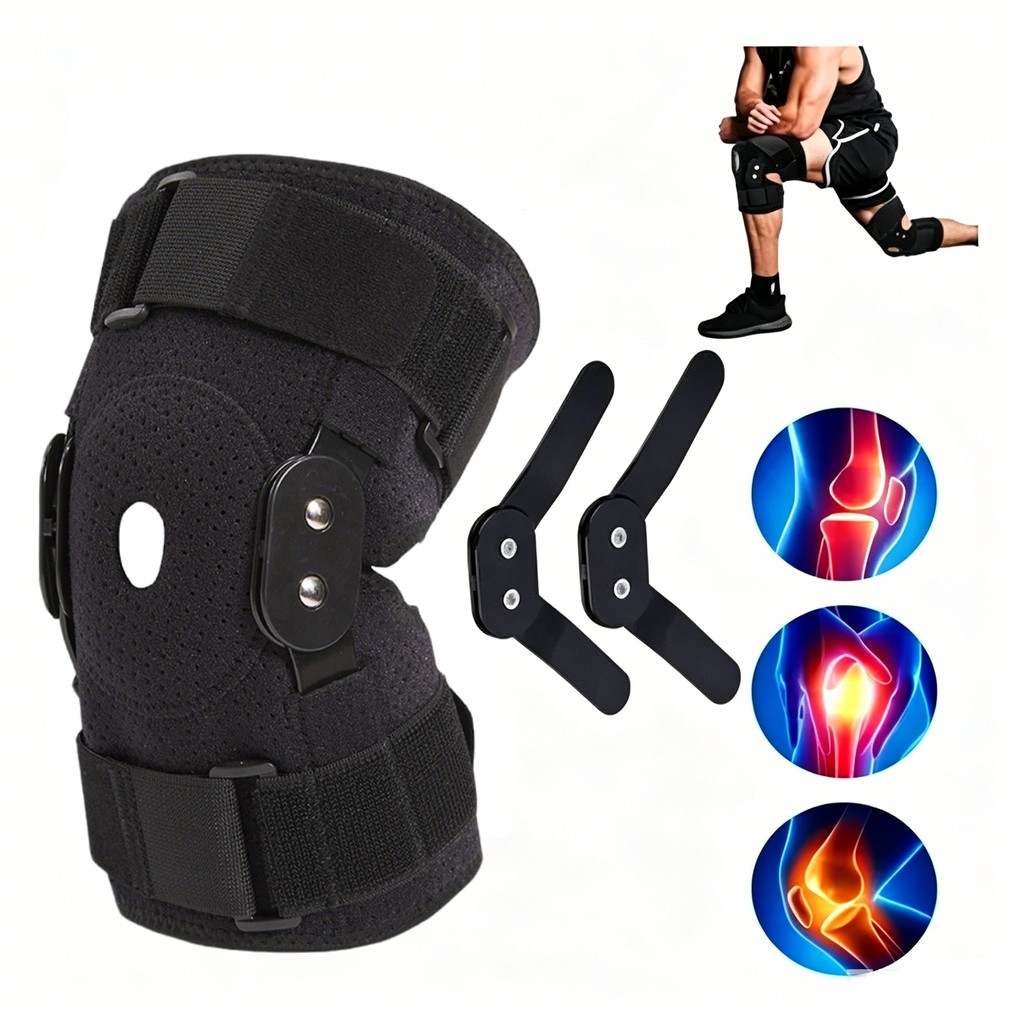 Joelheira de compressão ortopedica 360º Ajustável protetor musculação exercícios academia