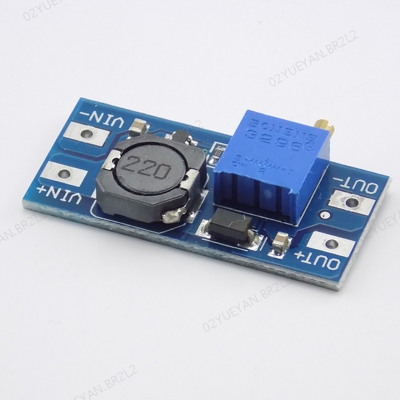 4 Pçs DC-Módulo De Impulso Ajustável Fonte De Alimentação Saída Máxima 28V 2A Placa Step Up Para Arduino MT3608 BR2L2