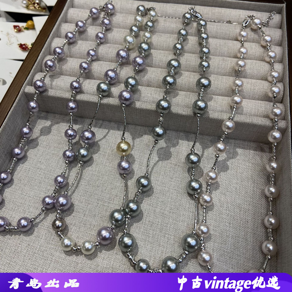 8M/10M frisado colar Shijia pérola linha de Metal frisado colar feminino luz luxo colar clavícula corrente lote