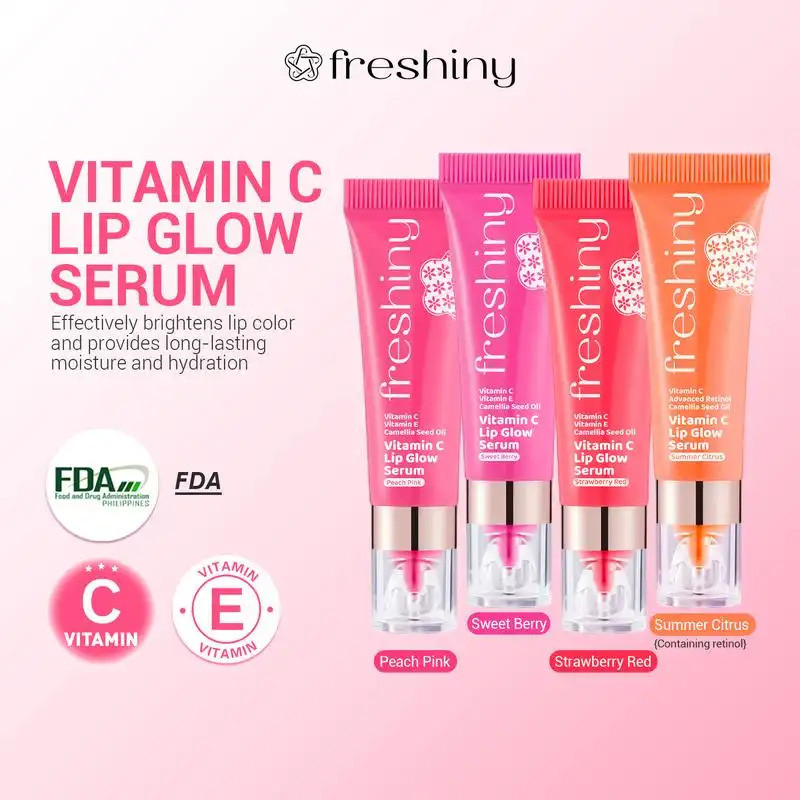 [Smart Color Change | Day And Night Dual Effect] [1 pc] Freshiny Vc Tinted Lip Serum 8g Vitamin C + Camellia Seed Oil +