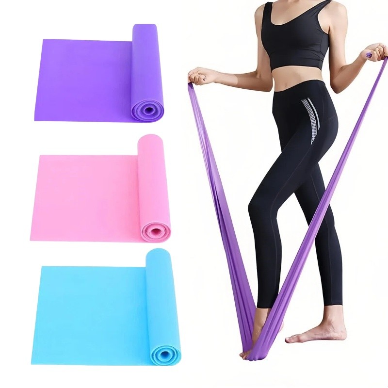 Imagem Faixa Elástica Multifuncional Tipo Thera Band 1,5m para Yoga Pilates Treinamento Casa e Academia