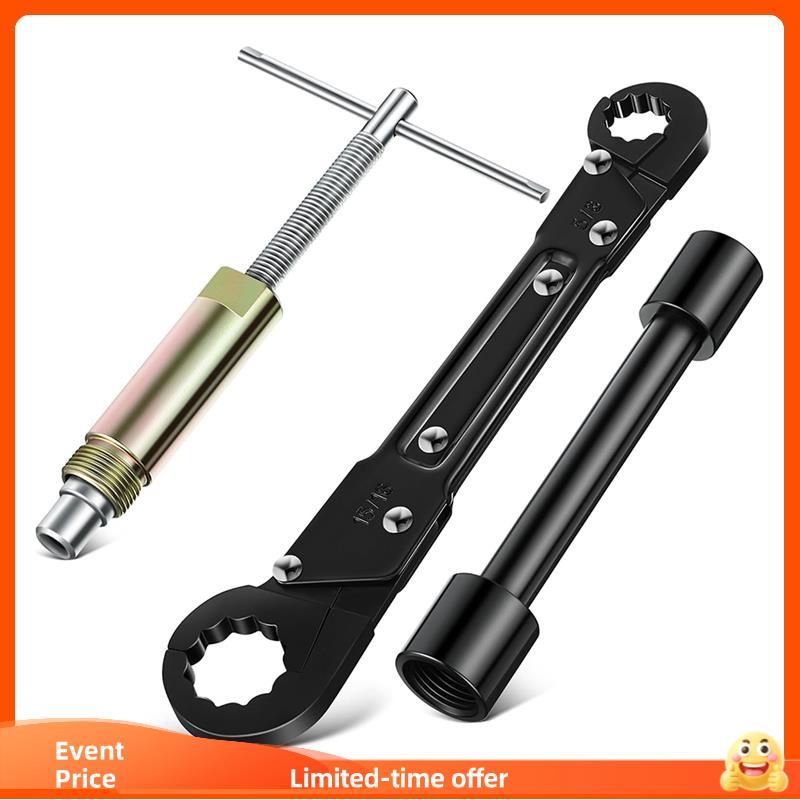 Conjunto De Chave De Parada Angular Para Ferramenta De Encanamento 3 Em 1 Com Extratora De Soquete De Compressão , Tubul