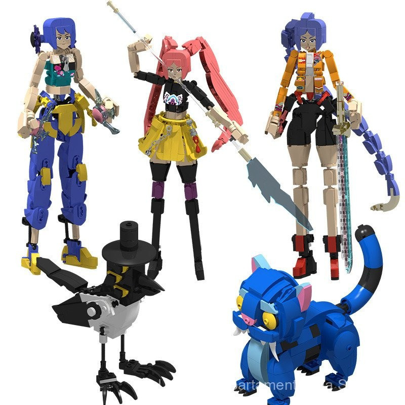 Novos Caçadores de Demônios KPop Caçadores de Demônios Lumi Modelo de Blocos de Construção Figura de Grupo Musical Prese