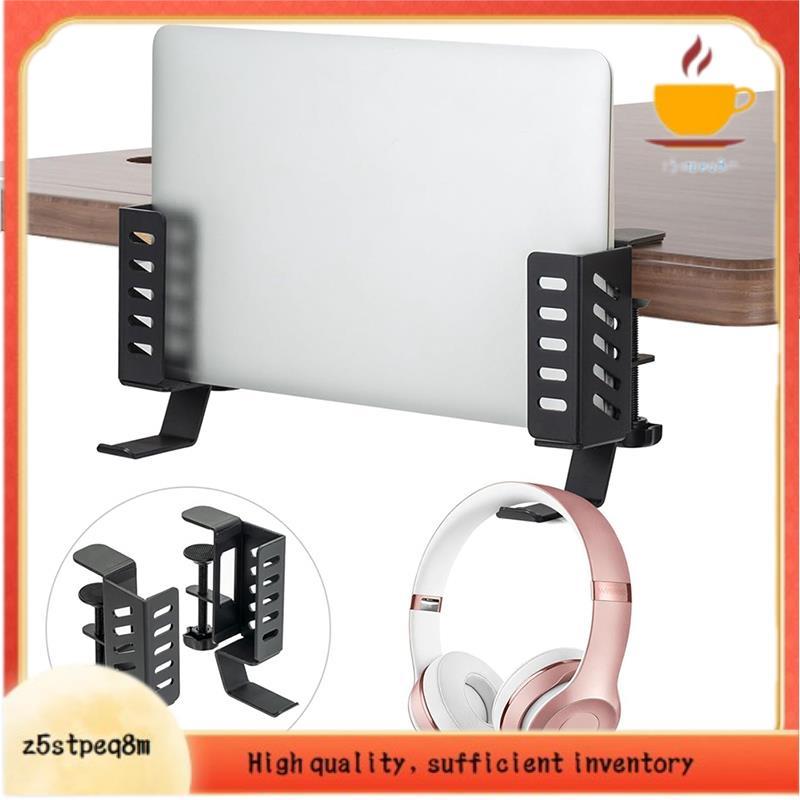 Suporte Vertical Lateral Para Laptop , Sem Broca , Montagem De Mesa Pendurado Lado Da , Braçadeira Na