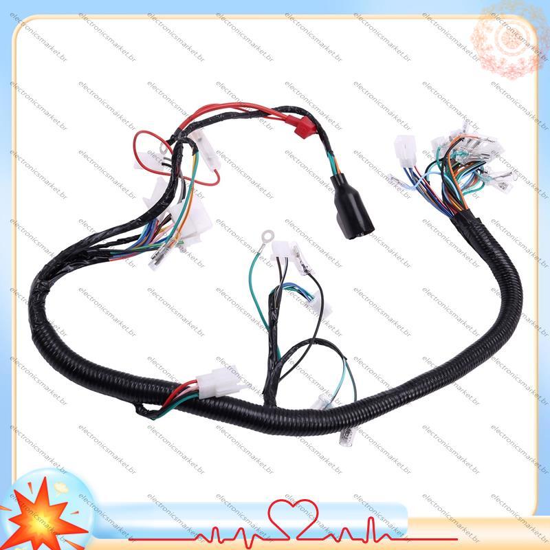 [Em Vendas E] Chicote Elétrico De Cabo De Motocicleta Conjunto Completo De Linha De Veículo Para Scooter ATV Fio Ignição