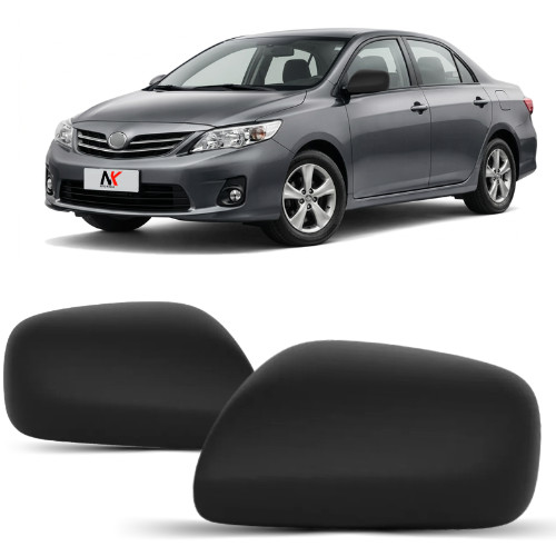 Par/Un Capa Retrovisor Corolla 2008 2009 2010 2011 2012 2013 Preto