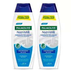 Kit 2 Sabonete Líquido para Corpo Palmolive Nutri-Milk Hidratação Prolongada 650ml