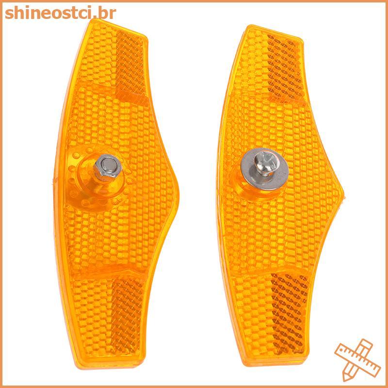 SHINE 1 Par De Luz De Advertência De Bicicleta , Refletor De Raio Roda De Ciclismo Noturna , Refletores De Montagem Refl