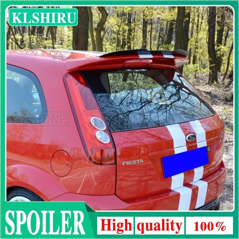 Para FORD FIESTA MK6 ST 2004-2008 Asa Traseira Do Carro SPOILER ABS Plástico Preto Brilhante Telhado Cauda Hatchback Peç
