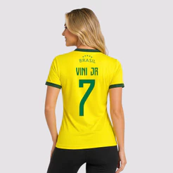 Camisa Brasil Canarinho Feminina 7 Vini Jr