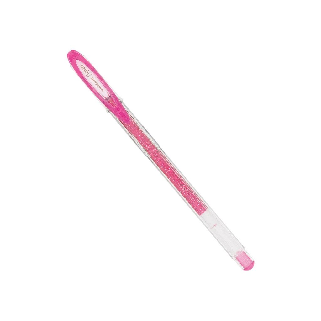 Caneta gel Sparkling Signo 0.7mm UM-120SP Rosa Uni-Ball