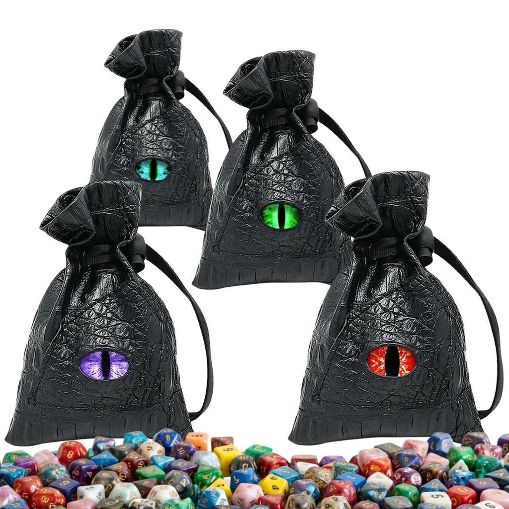 Bolsa de Dados RPG | Olho de Dragão Porta Dados - Saquinho para Board Game e Card Game | Acessórios Geek