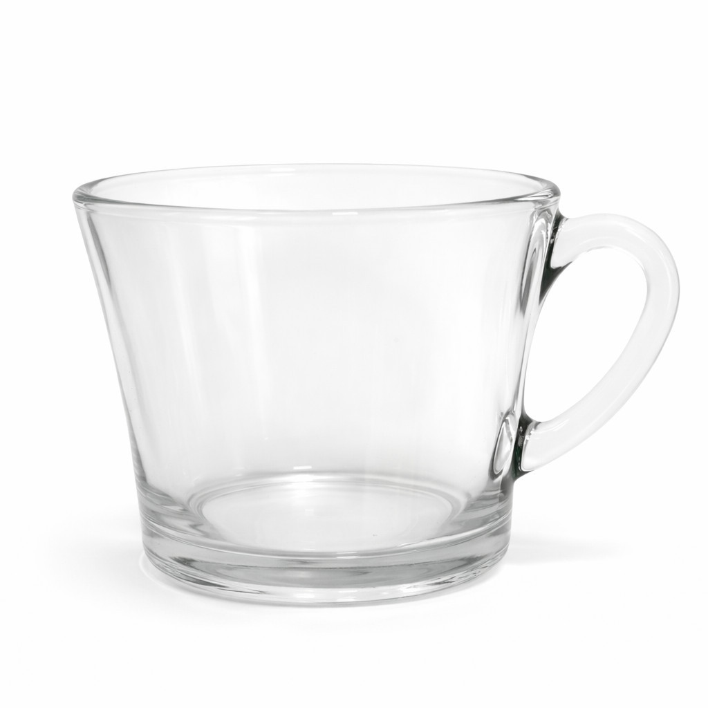 Jogo Xícara Café Chá De Vidro Com Alça 200ml 6 Peças Caneca