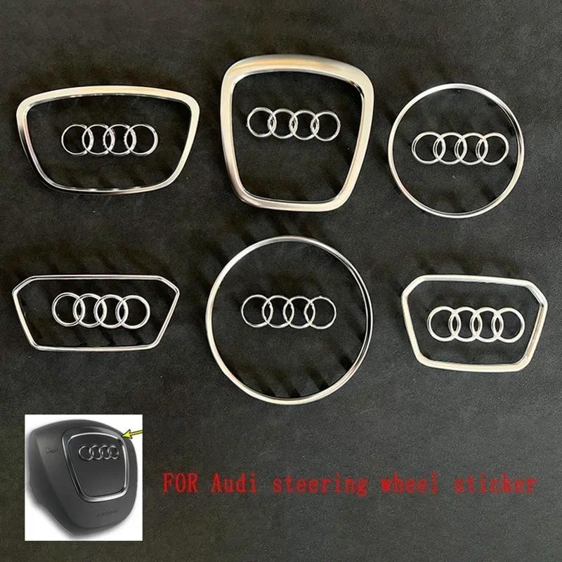 Logotipo Do Volante Automóvel Tira Brilhante Quadro Galvanizado Carro Adesivo Para Audi A3 A4 B8 8P B9 8V A5 A6 C7 A7 Q3