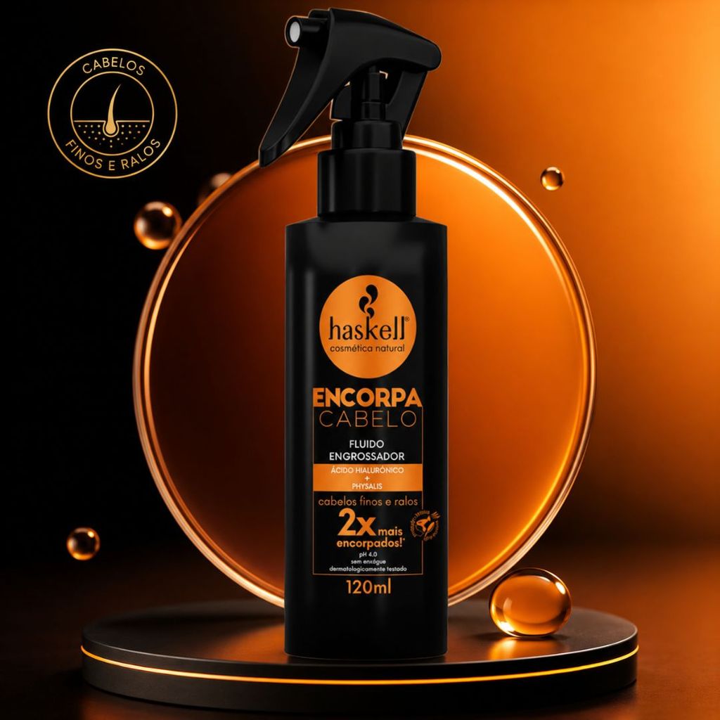 Fluido Finalizador Encorpa Cabelo 120ml Haskell Cosméticos