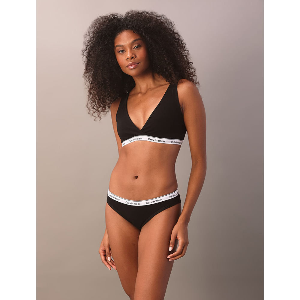 Kit 3 Calcinhas Tangas Mini Modern Cotton Calvin Klein Underwear - Multi
