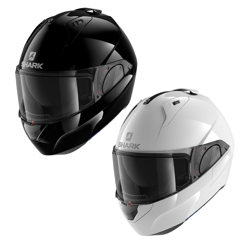 Capacete Moto Articulado Shark Evo ES Blank Brilho