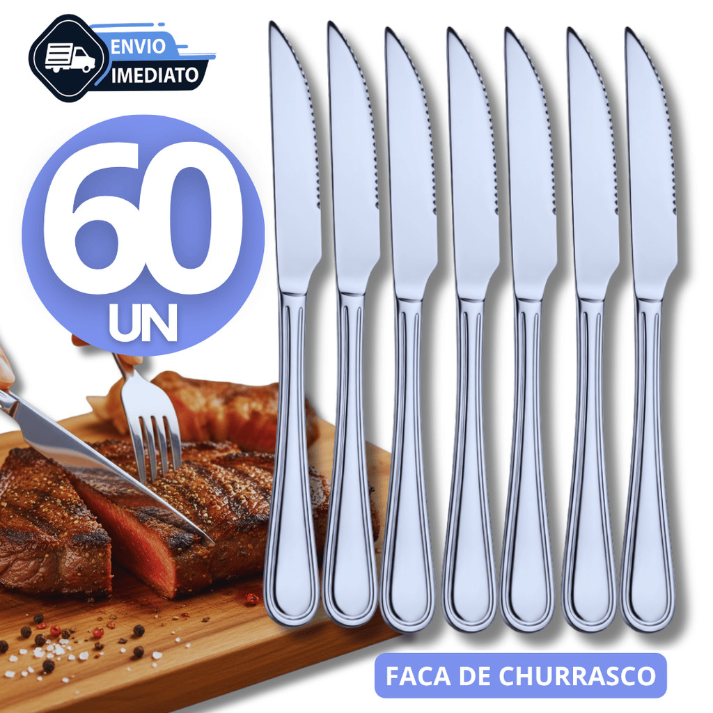 Utensílios Faca Mesa Aço Inox Facas Resistentes Restaurante Buffet Talheres Cozinha Multiuso