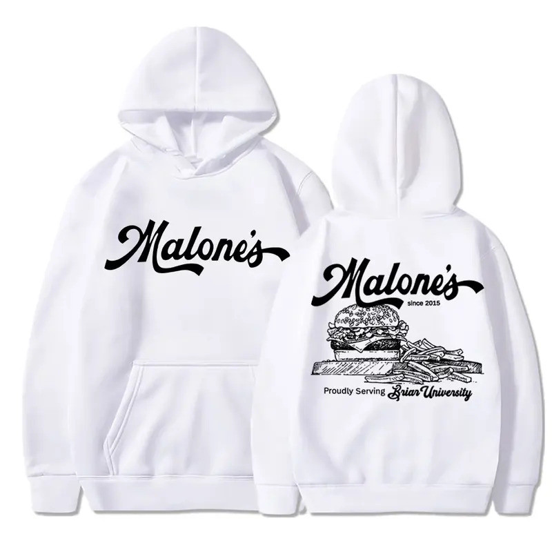 Off Campus Malone's Briar University Bar and Burge Hoodie Men Women Hockey Trend Sweatshirt Fleece Oversized Pullover St