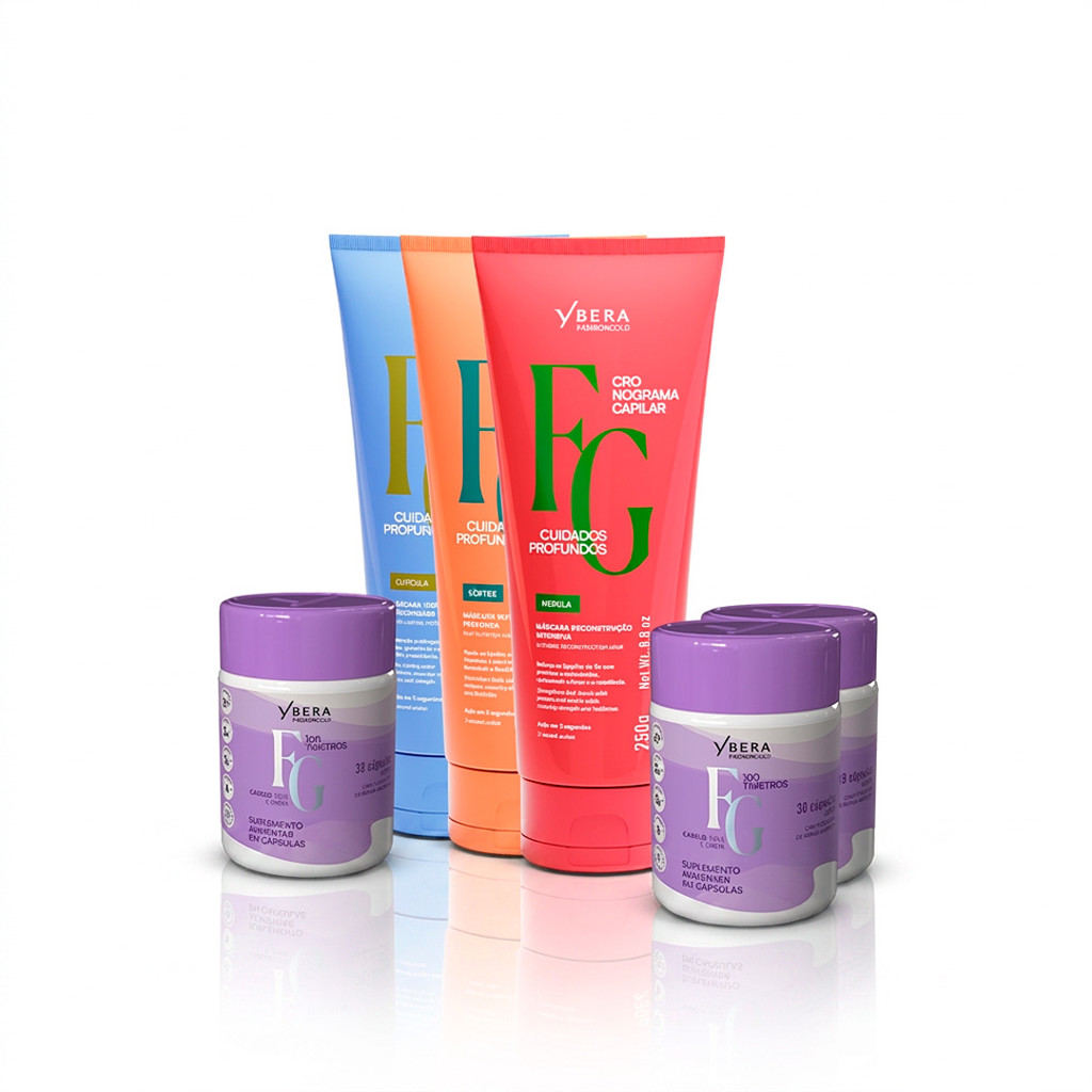 Kit Cronograma Capilar + Kit 90 Cápsulas - Fashion Gold