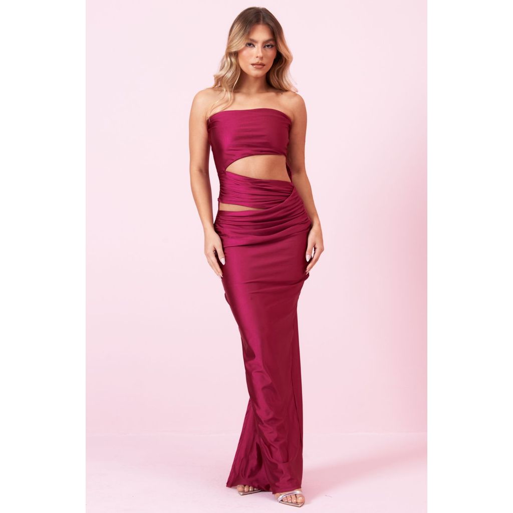 Vestido Longo Sem Alça Up Glam Planet Girls Roxo Médio