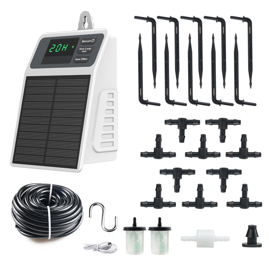 Kit solar de irrigação por gotejamento automático VISLONE Sistema de irrigação com temporizador inteligente para 10
