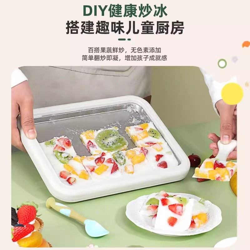 Máquina caseira de sorvete de frutas, fritadeira de sorvete e iogurte sem necessidade de ligação elétrica, pequena máqui