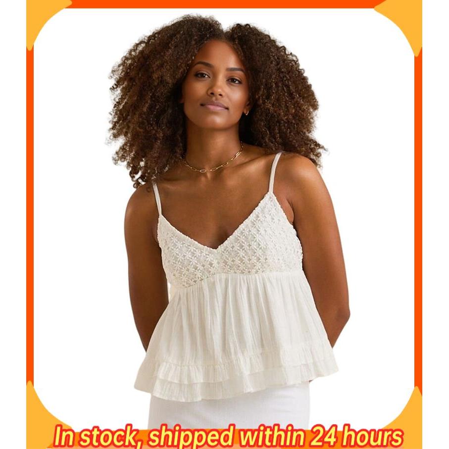 [hobbes1] Camisola Feminina Com Decote Em V Y2k Alça Espaguete Peplum Crop Regata Babydoll Fluida Top Moderno Camisa De