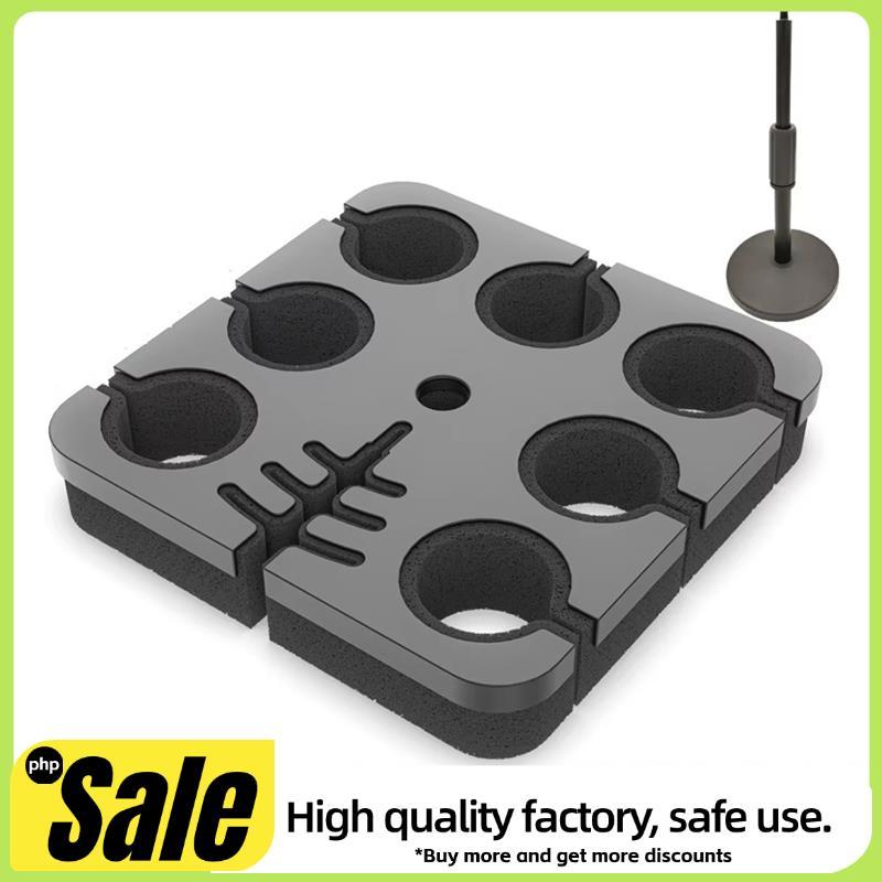 Suporte Multimicrofone Para De Microfone , Bandeja Quadrada Comporta Até 7 Microfones No Organizador E Display De Palco