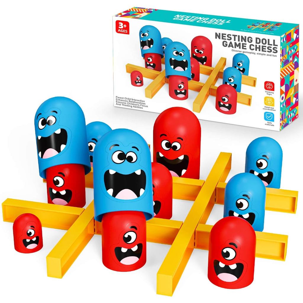 Jogo do Tic Tac Toe: Jogo de Tabuleiro Infantil, Tic Tac Toe Estratégico para Crianças e Adultos, Jogos de Estratégia qu