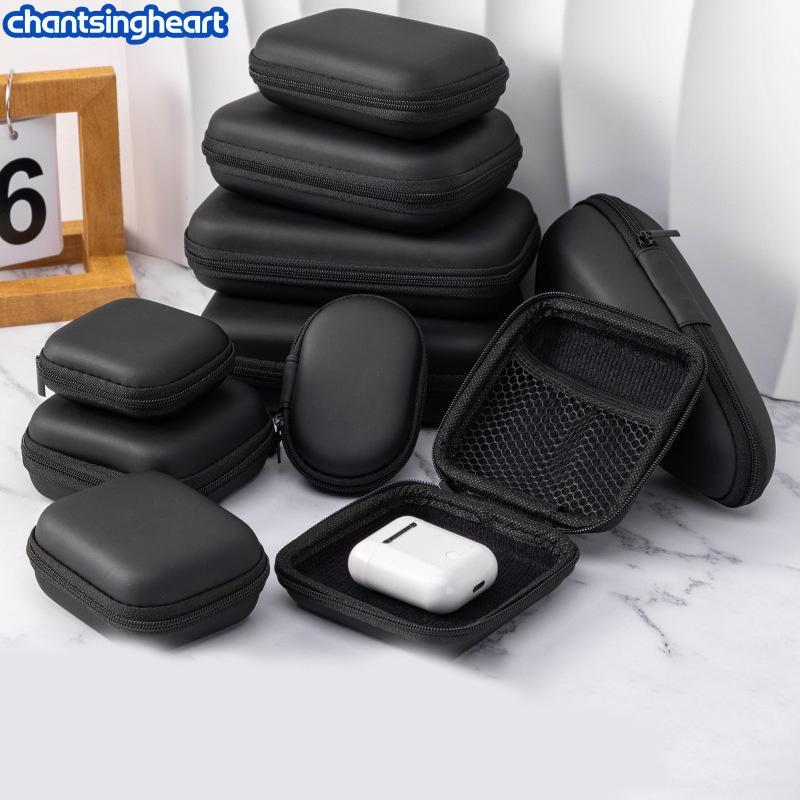 CHANT Portátil Mini 3C Casca Dura Gadgets Digitais Saco De Armazenamento Couro Artificial Fone De Ouvido Carregador Caso