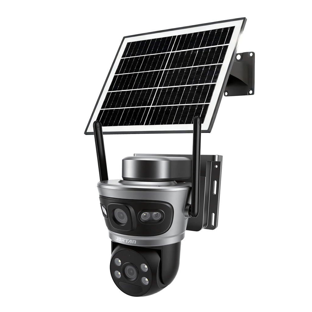 Camera de Segurança Wi-fi Preto PTZ com Painel Solar com Bateria - com App YOOSEE