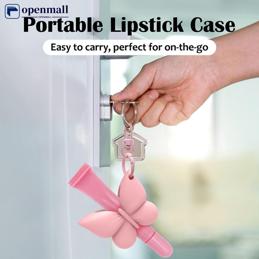 Capa Para Batom Portátil De Silicone Borboleta OMALL À Prova De Choque Com Aderência Segura E Suporte Anti-Queda Proteto