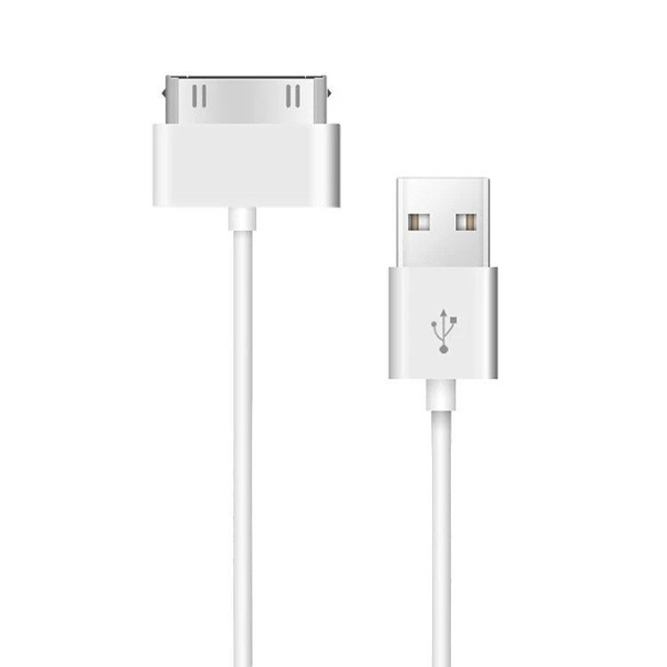 Cabo De Carregamento/Sincronização De Dados Dupla Face USB De 1 M Para iPhone 4 E 4S/3GS/3G/iPad 3/2/iPod Touch (Branco)