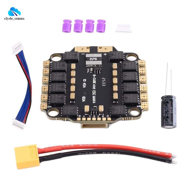 Para FPV Racing Drone ESC 4IN1 60A Controlador De Velocidade Do Motor Sem Escova 3-6S Suporte Da Bateria Com Oneshot PWM